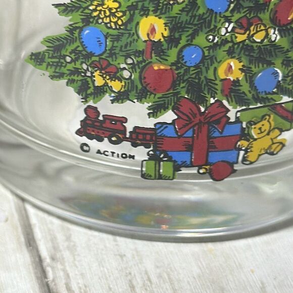 Vintage Christmas Treasure Old Fashioned Whiskey Glasses Set 4 NOS 1989 VTG - Picture 6 of 7